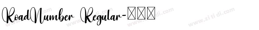 RoadNumber Regular字体转换